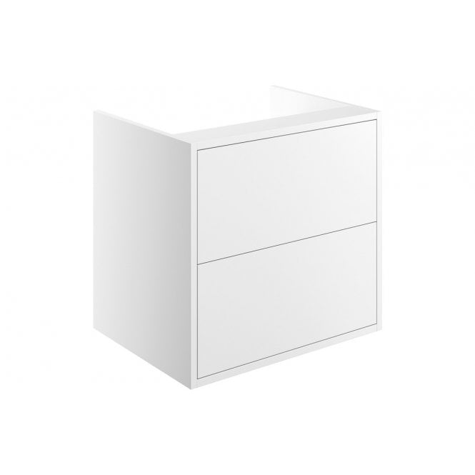 Plumb Warehouse Plumb Warehouse Astia 600mm 2 Drawer Wall Hung Basin Unit (No Top) - Matt White